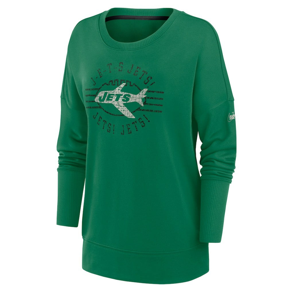 NFL New York Jets Women's Rewind Playback Icon Performance Pullover Sweatshirt