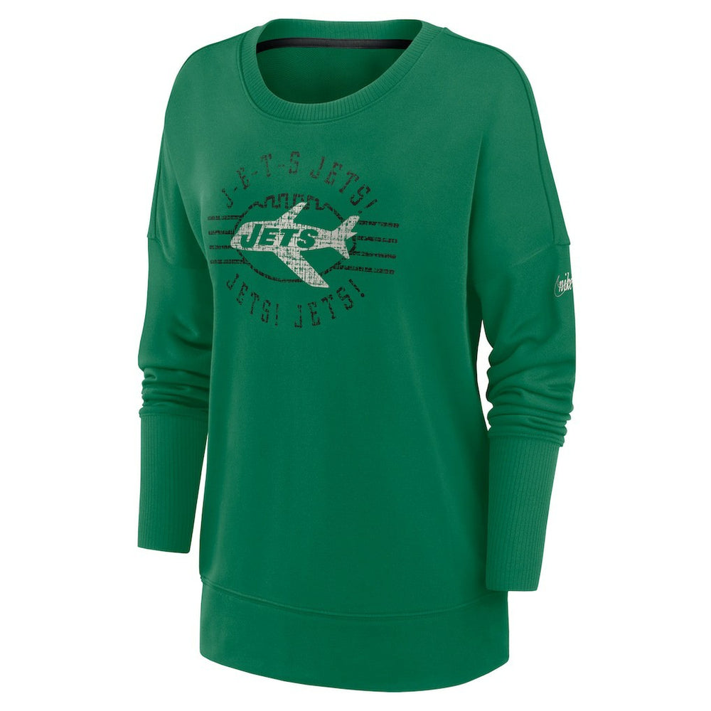 NFL New York Jets Women's Rewind Playback Icon Performance Pullover Sweatshirt