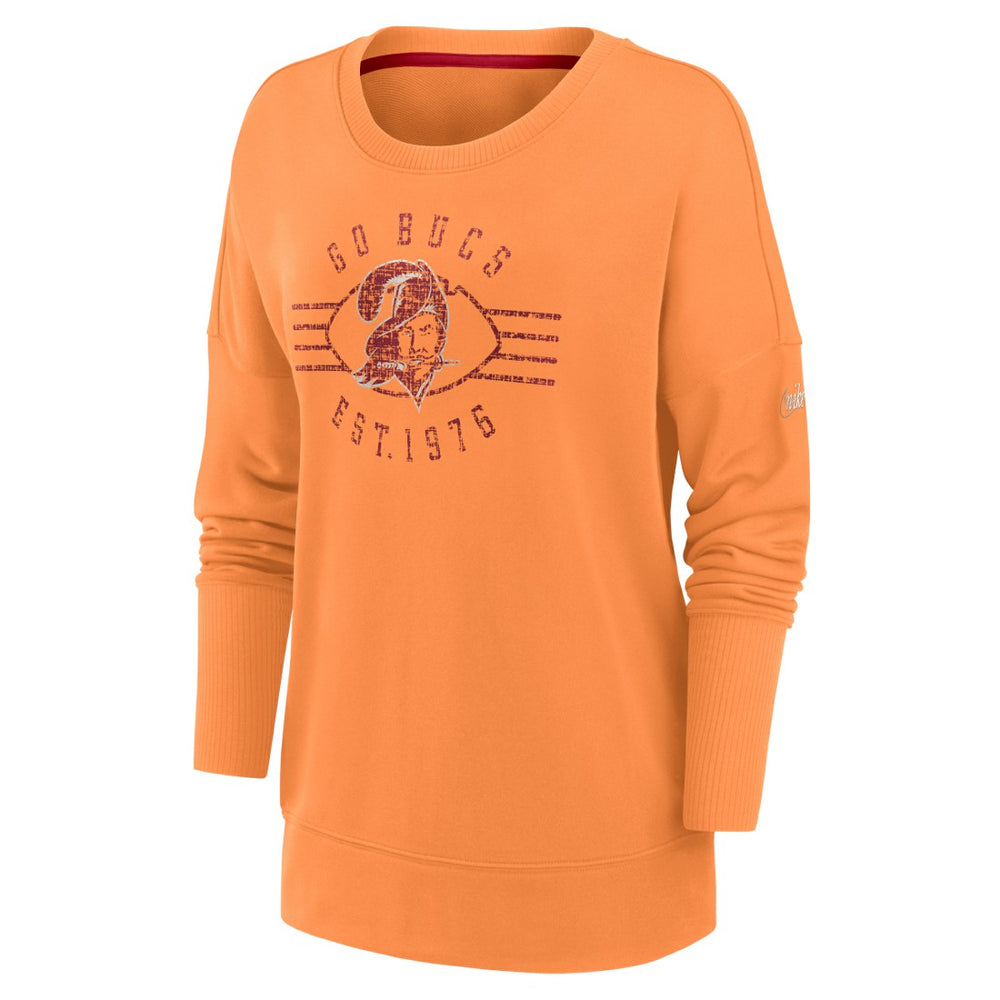 NFL Tampa Bay Buccaneers Women's Rewind Playback Icon Performance Pullover Sweatshirt