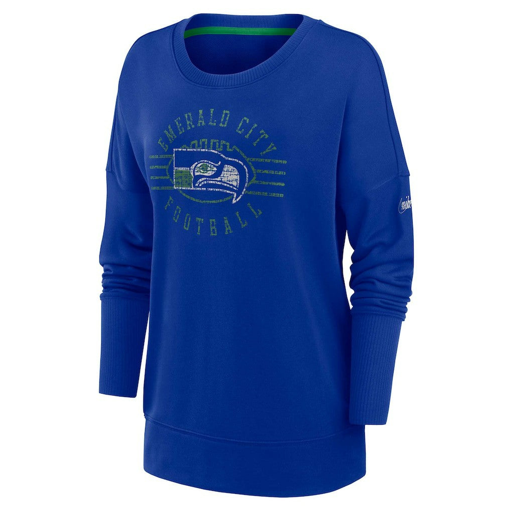 NFL Seattle Seahawks Women's Rewind Playback Icon Performance Pullover Sweatshirt