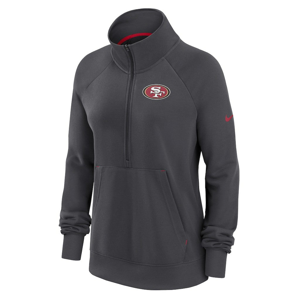 NFL San Francisco 49ers Women's Premium Raglan Performance Half-Zip Sweatshirt