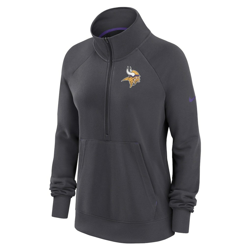 NFL Minnesota Vikings Women's Premium Raglan Performance Half-Zip Sweatshirt