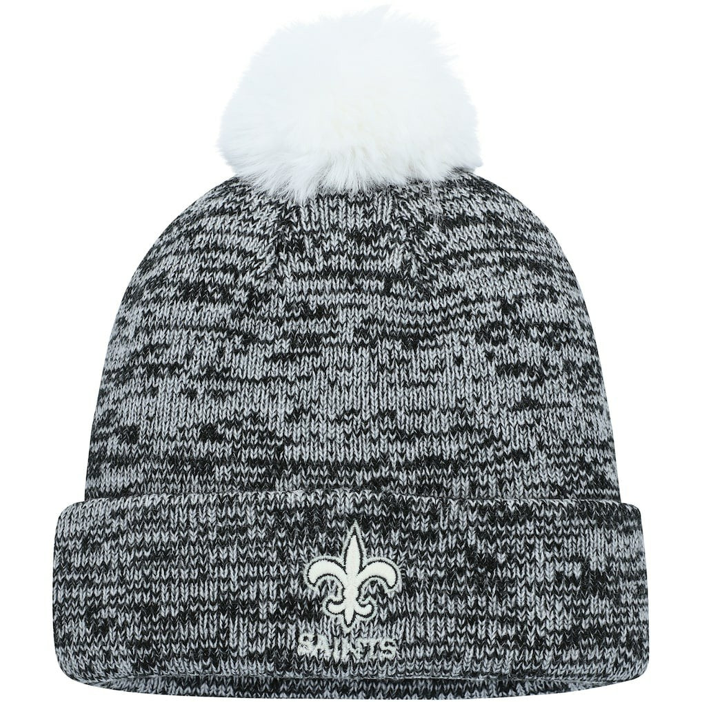 NFL New Orleans Saints Women's Iconic Cuffed Knit Hat with Pom