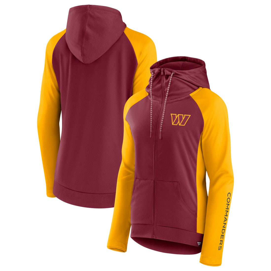 NFL Washington Commanders Women's End Around Lightweight Raglan Full-Zip Hoodie Jacket
