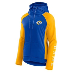 NFL Los Angeles Rams Women's End Around Lightweight Raglan Full-Zip Hoodie Jacket