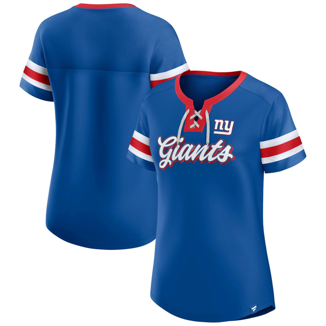 NFL New York Giants Women's Original State Lace-Up T-Shirt