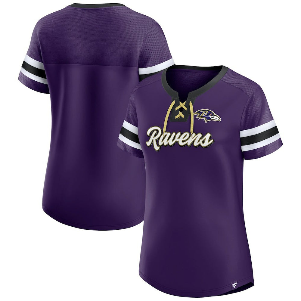 NFL Baltimore Ravens Women's Original State Lace-Up T-Shirt