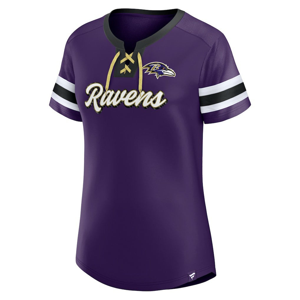 NFL Baltimore Ravens Women's Original State Lace-Up T-Shirt