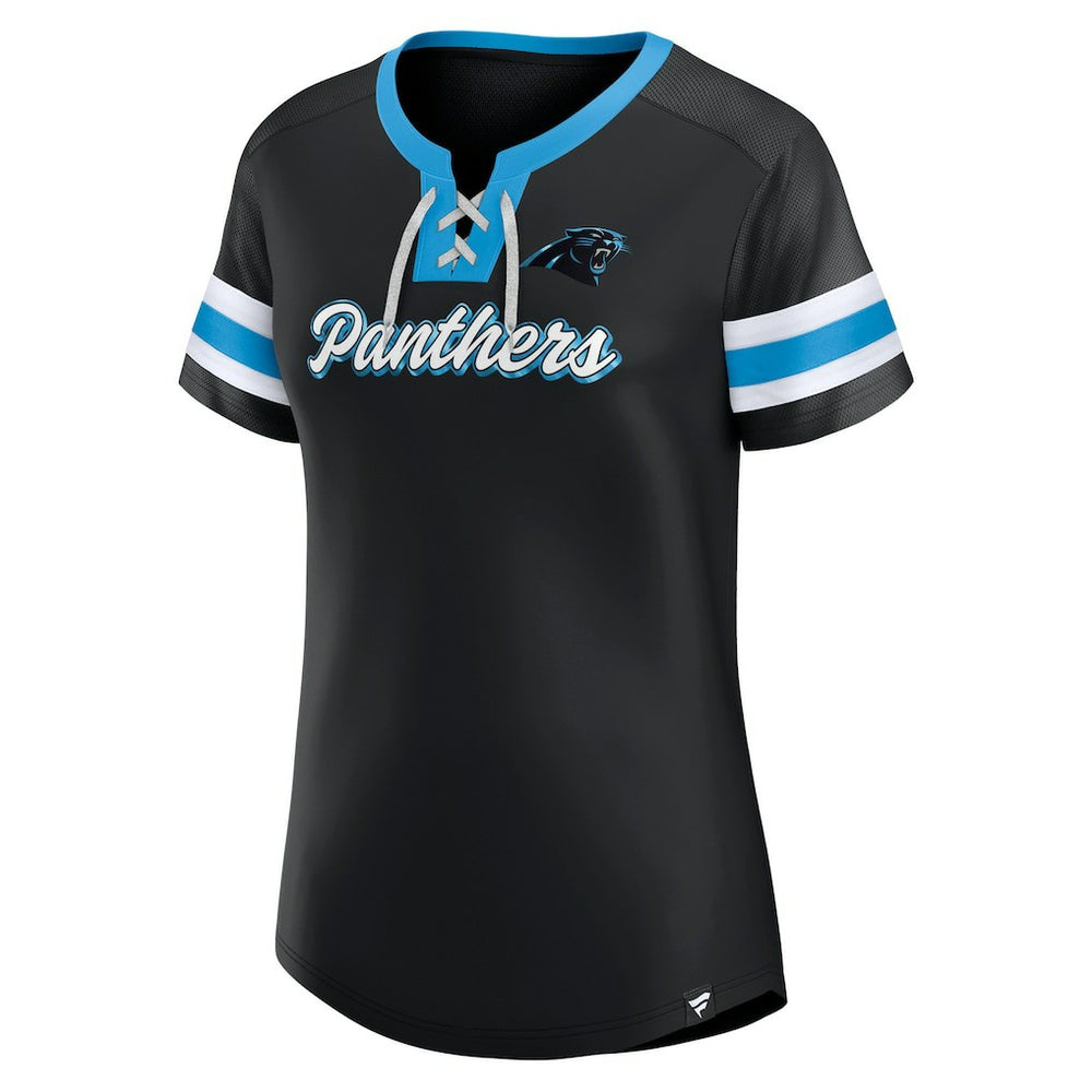NFL Carolina Panthers Women's Original State Lace-Up T-Shirt
