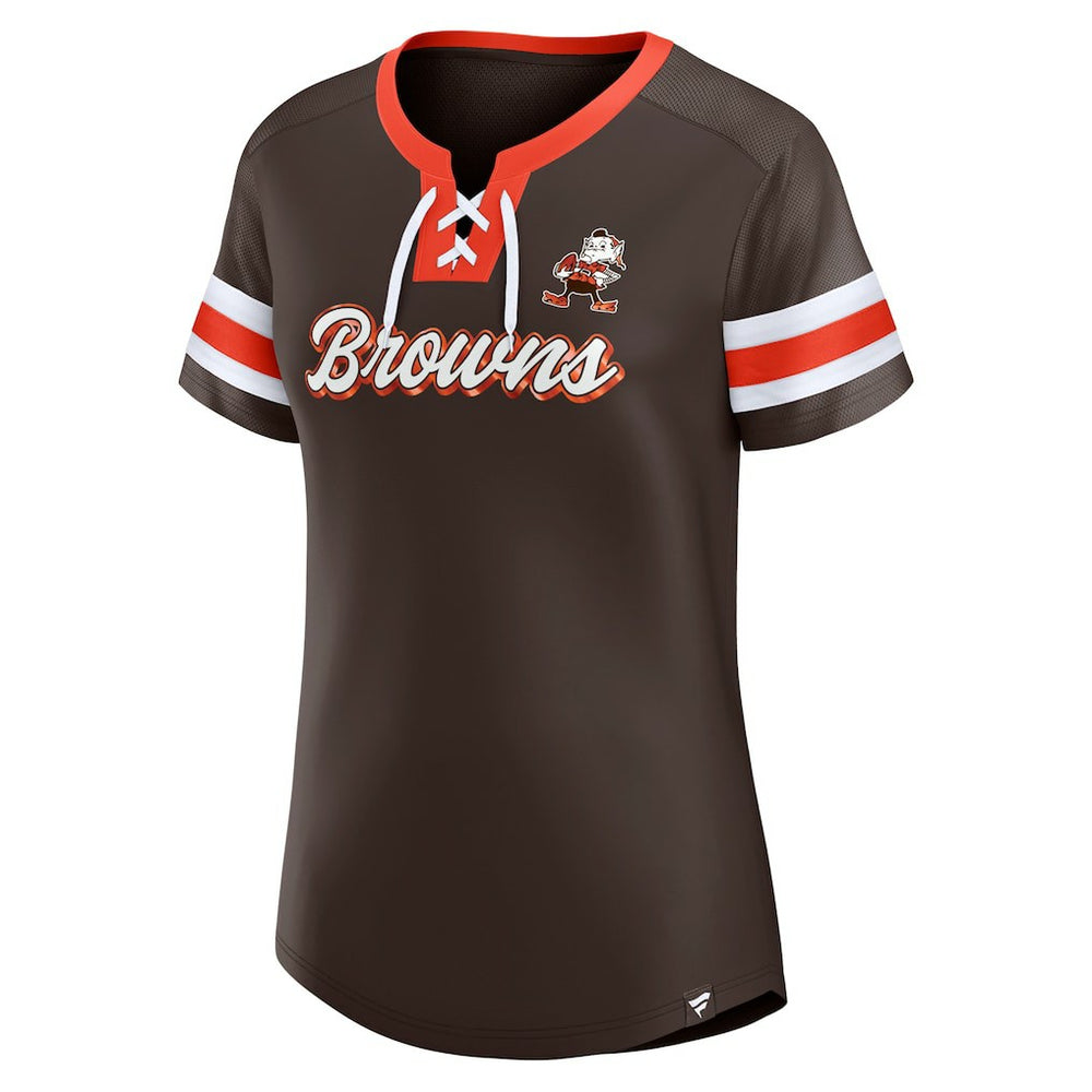 NFL Cleveland Browns Women's Original State Lace-Up T-Shirt