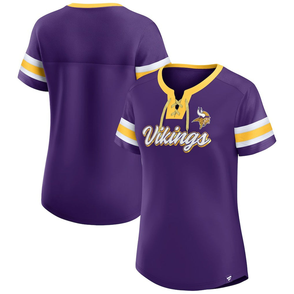 NFL Minnesota Vikings Women's Original State Lace-Up T-Shirt
