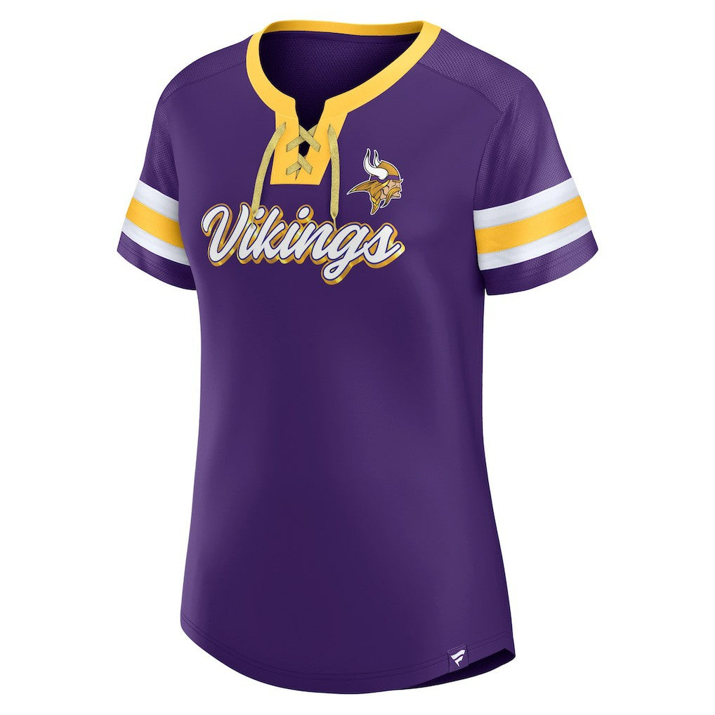 NFL Minnesota Vikings Women's Original State Lace-Up T-Shirt