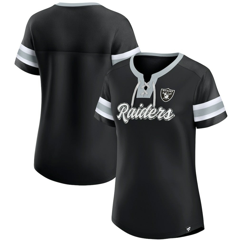 NFL Las Vegas Raiders Women's Original State Lace-Up T-Shirt