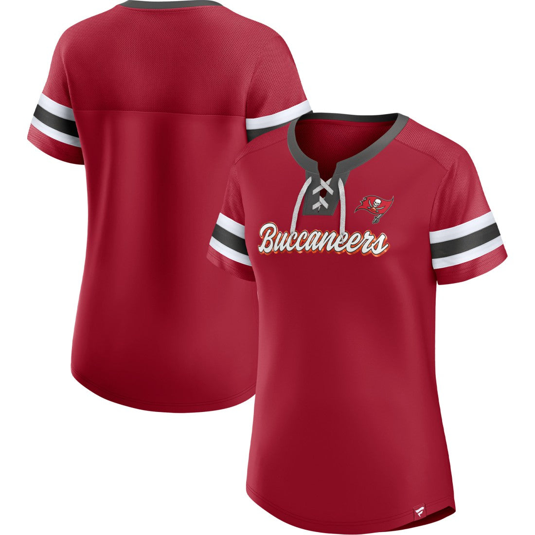 NFL Tampa Bay Buccaneers Women's Original State Lace-Up T-Shirt