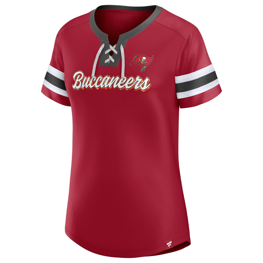 NFL Tampa Bay Buccaneers Women's Original State Lace-Up T-Shirt