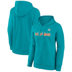 NFL Miami Dolphins Women's Iconic Cotton Fleece Checklist Pullover Hoodie