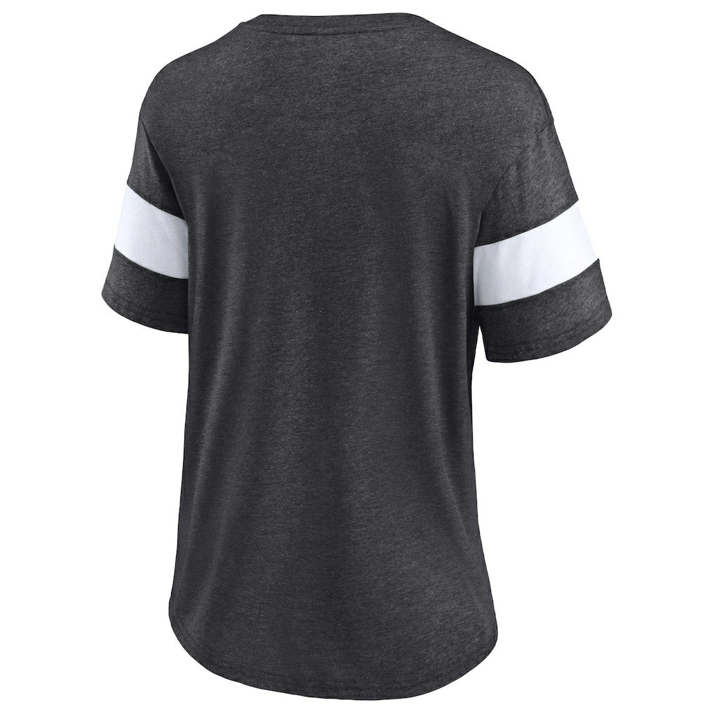NFL New Orleans Saints Women's Distressed Team Tri-Blend V-Neck T-Shirt