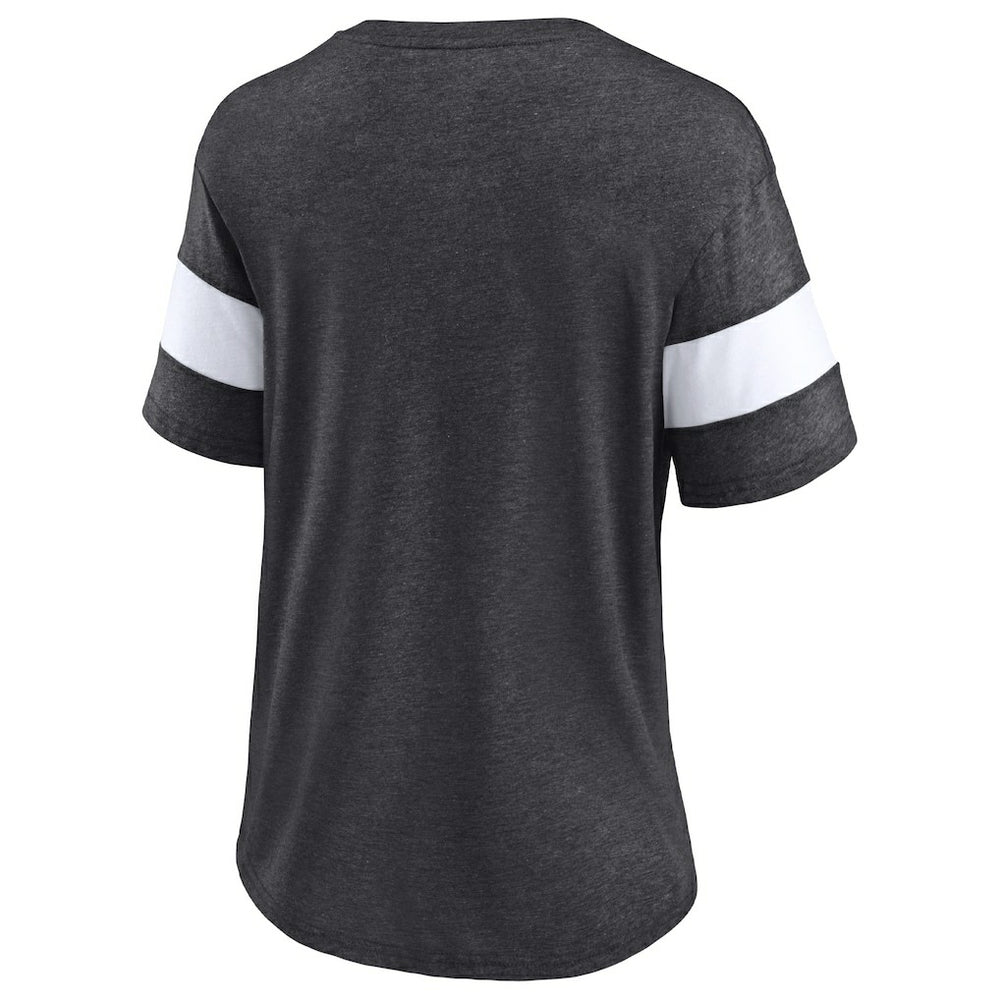 NFL New Orleans Saints Women's Distressed Team Tri-Blend V-Neck T-Shirt