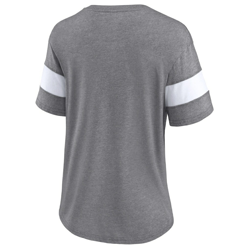 NFL Cleveland Browns Women's Give It All Half-Sleeve Tri-Blend V-Neck T-Shirt