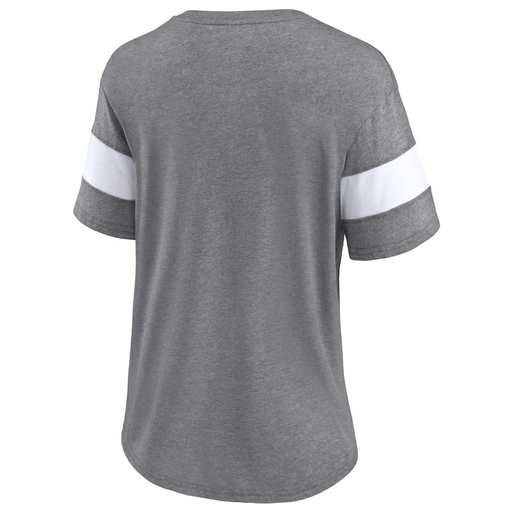 NFL Cleveland Browns Women's Give It All Half-Sleeve Tri-Blend V-Neck T-Shirt