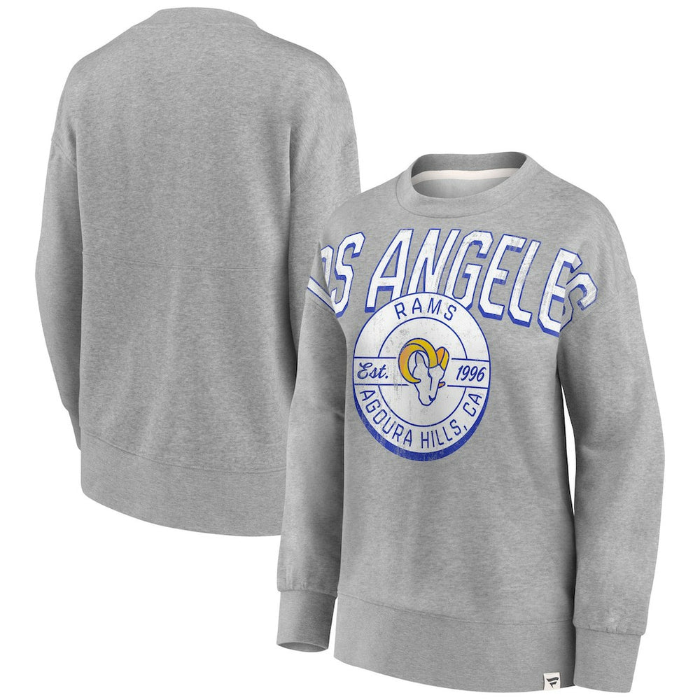 NFL Los Angeles Rams Women's Jump Distribution Tri-Blend Pullover Sweatshirt