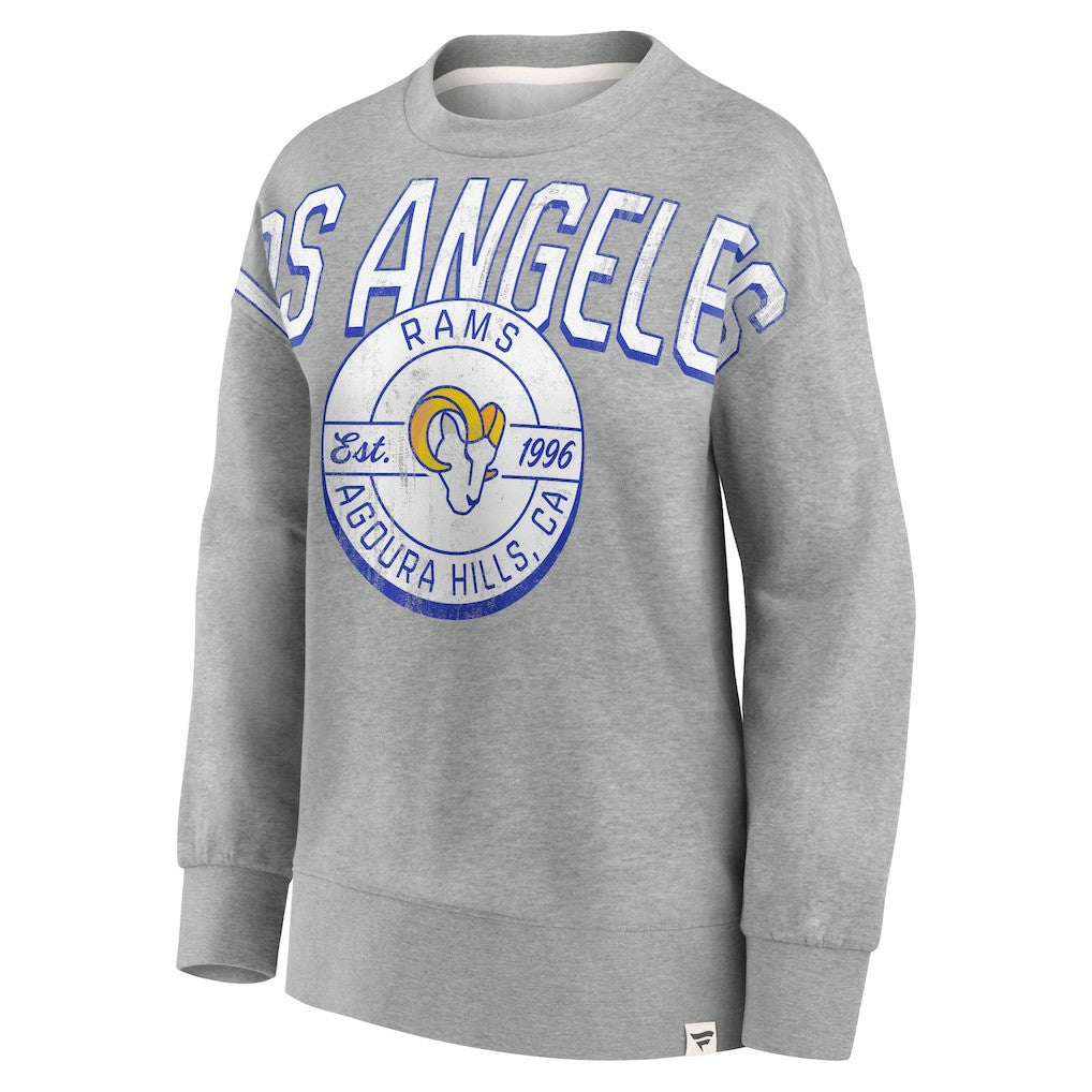 NFL Los Angeles Rams Women's Jump Distribution Tri-Blend Pullover Sweatshirt