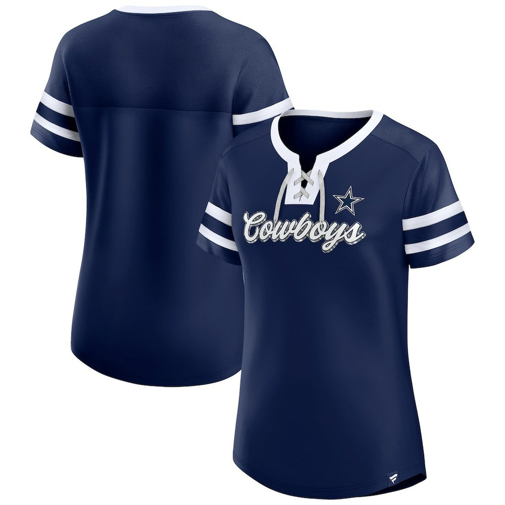 NFL Dallas Cowboys Women's Original State Lace-Up T-Shirt