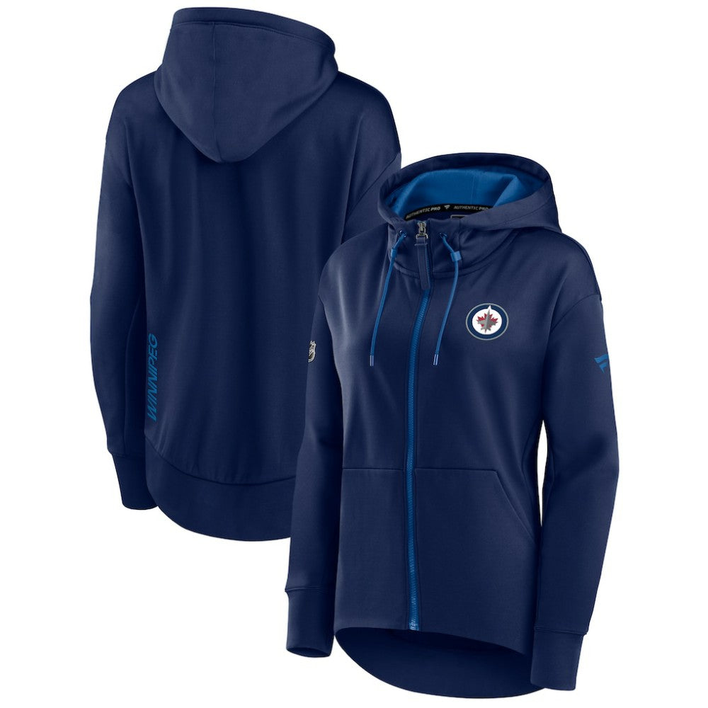 Winnipeg Jets Fanatics Women's Authentic Pro Rink Full-Zip Hoodie