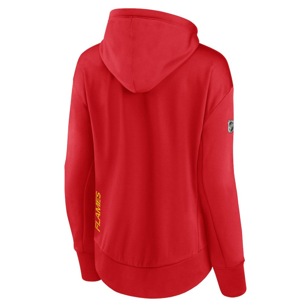 Calgary Flames Fanatics Women's Authentic Pro Rink Full-Zip Hoodie