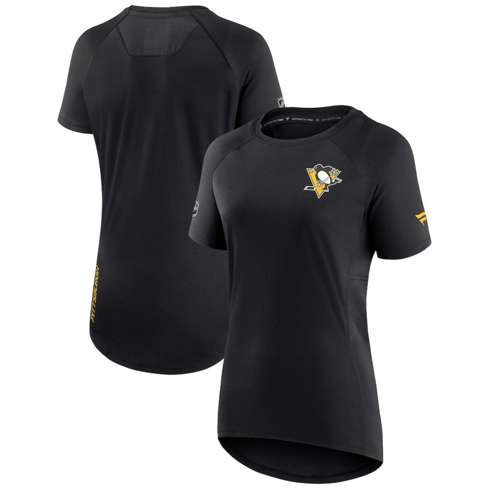 Pittsburgh Penguins Fanatics Women's Authentic Pro Rink Raglan Tech T-Shirt