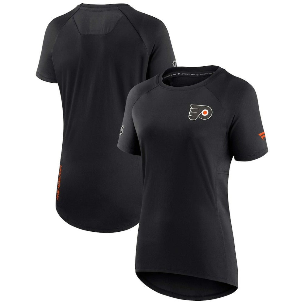 Philadelphia Flyers Fanatics Women's Authentic Pro Rink Raglan Tech T-Shirt