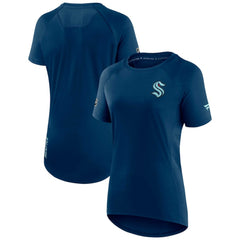 Seattle Kraken Fanatics Women's Authentic Pro Rink Raglan Tech T-Shirt
