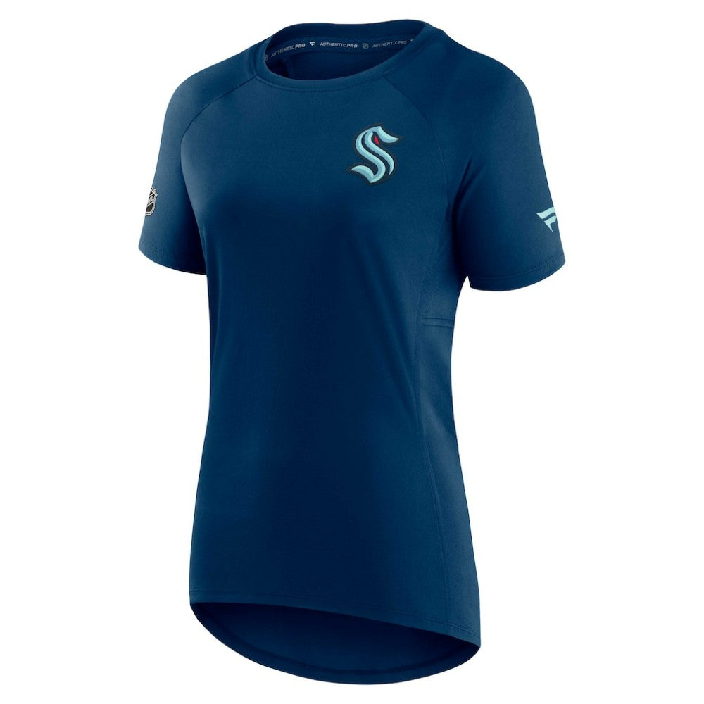 Seattle Kraken Fanatics Women's Authentic Pro Rink Raglan Tech T-Shirt