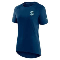 Seattle Kraken Fanatics Women's Authentic Pro Rink Raglan Tech T-Shirt