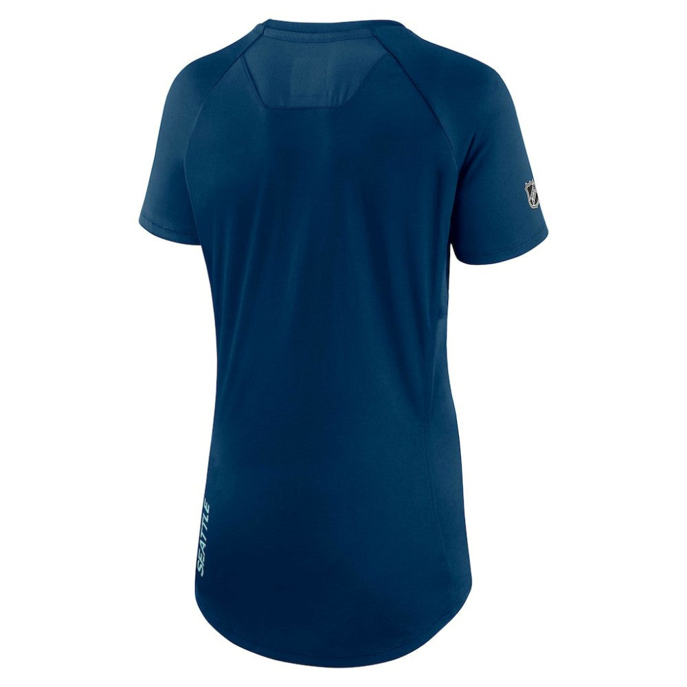 Seattle Kraken Fanatics Women's Authentic Pro Rink Raglan Tech T-Shirt