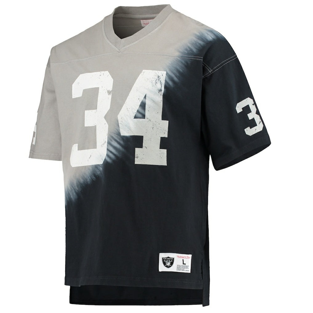 NFL Las Vegas Raiders Bo Jackson  Retired Player Name & Number Diagonal Tie-Dye V-Neck T-Shirt
