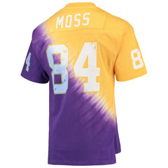NFL Minnesota Vikings Randy Moss  Retired Player Name & Number Diagonal Tie-Dye V-Neck T-Shirt