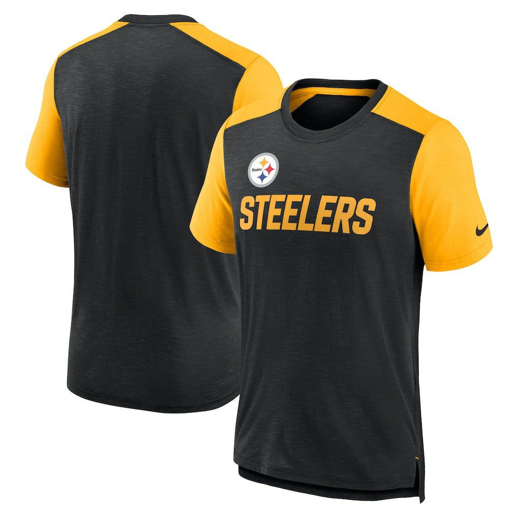 NFL Pittsburgh Steelers Color Block Team Name T-Shirt