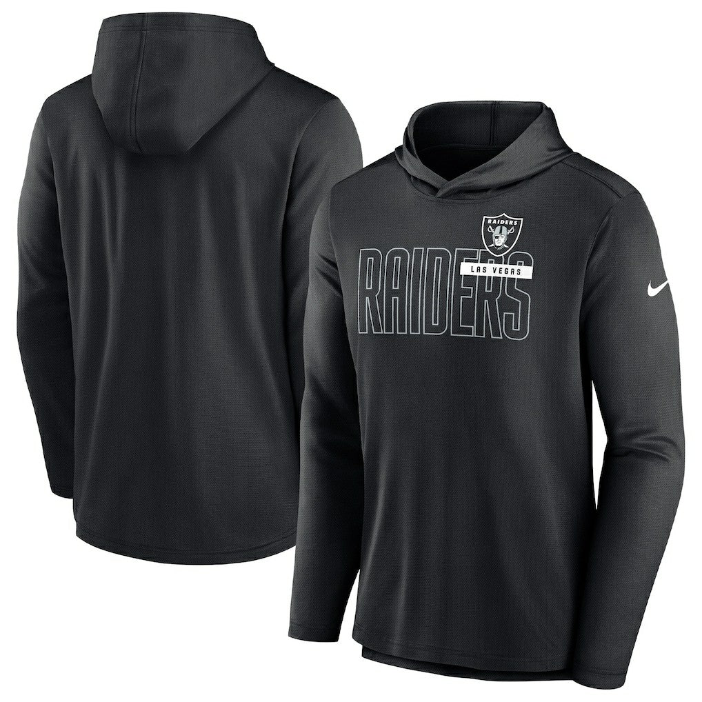 NFL Las Vegas Raiders Lightweight Performance Hooded Long Sleeve T-Shirt