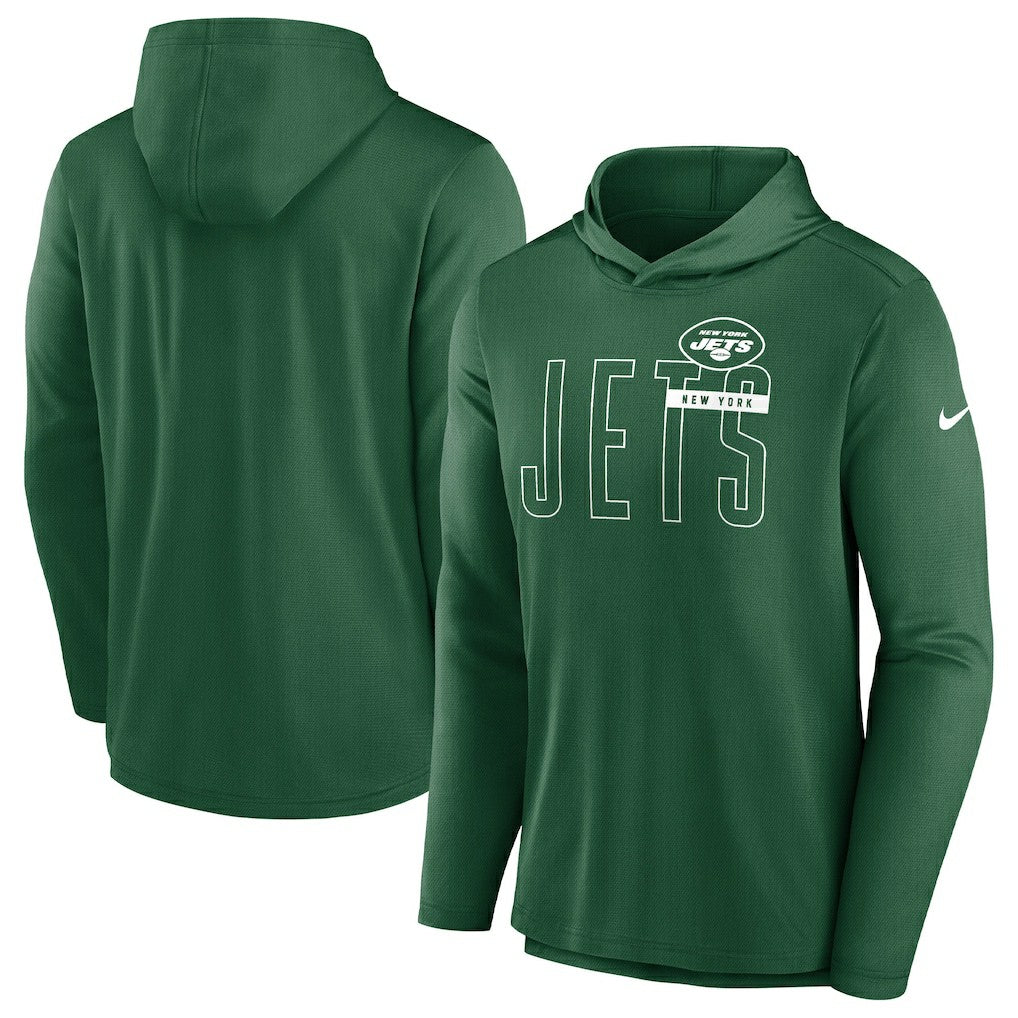 NFL New York Jets Lightweight Performance Hooded Long Sleeve T-Shirt