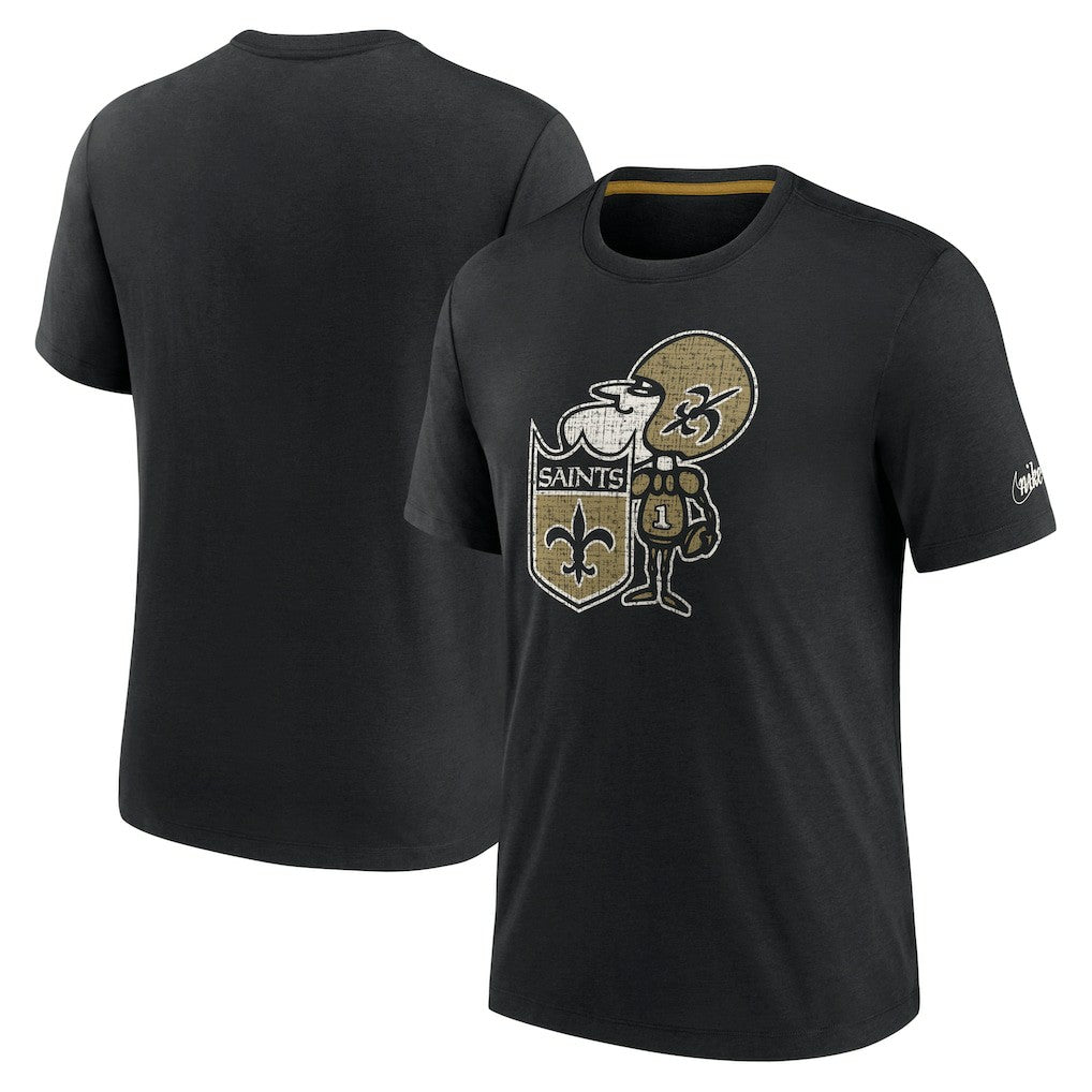 NFL New Orleans Saints Rewind Playback Logo Tri-Blend T-Shirt