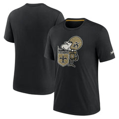 NFL New Orleans Saints Rewind Playback Logo Tri-Blend T-Shirt