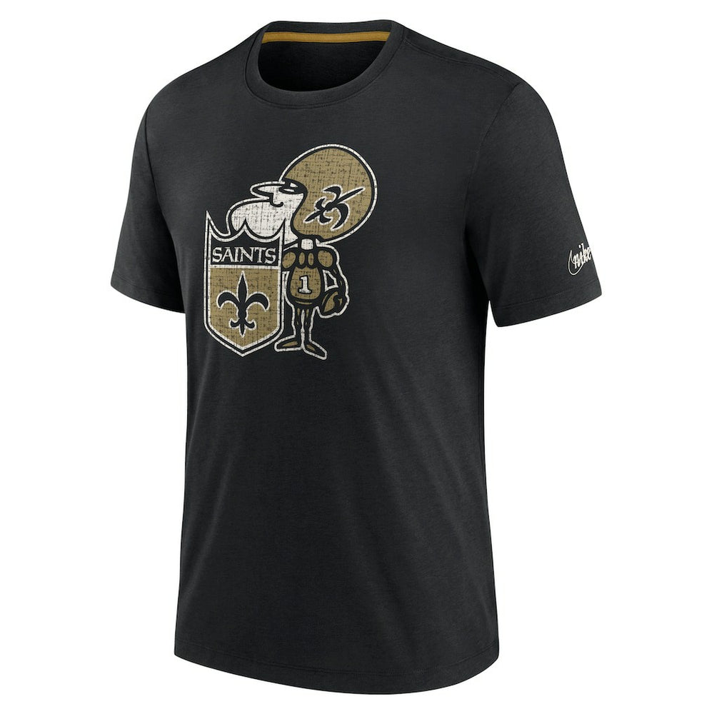 NFL New Orleans Saints Rewind Playback Logo Tri-Blend T-Shirt