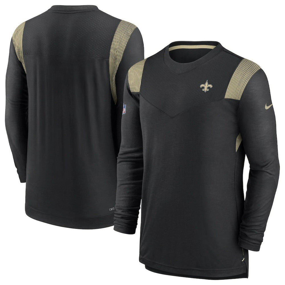 NFL New Orleans Saints Sideline Tonal Logo Performance Player Long Sleeve T-Shirt