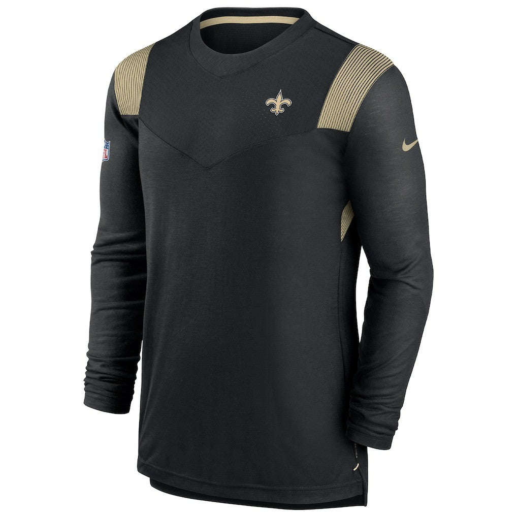 NFL New Orleans Saints Sideline Tonal Logo Performance Player Long Sleeve T-Shirt