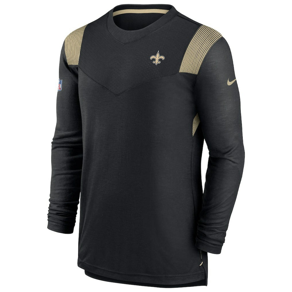 NFL New Orleans Saints Sideline Tonal Logo Performance Player Long Sleeve T-Shirt