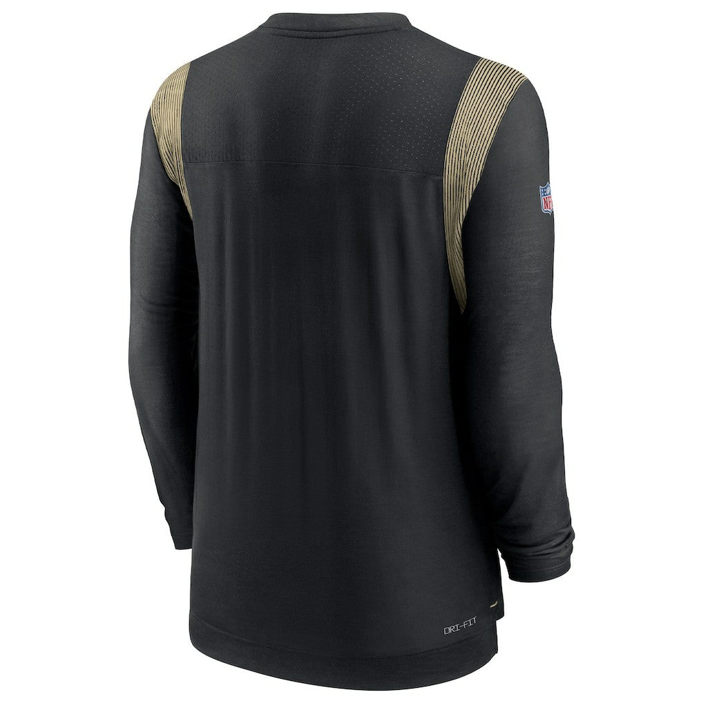 NFL New Orleans Saints Sideline Tonal Logo Performance Player Long Sleeve T-Shirt