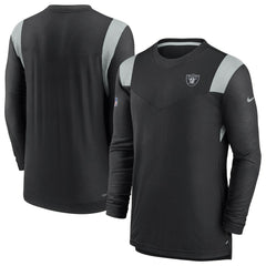 NFL Las Vegas Raiders Sideline Tonal Logo Performance Player Long Sleeve T-Shirt