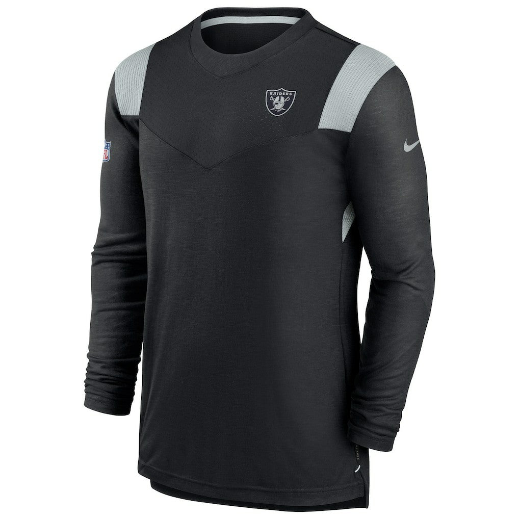 NFL Las Vegas Raiders Sideline Tonal Logo Performance Player Long Sleeve T-Shirt
