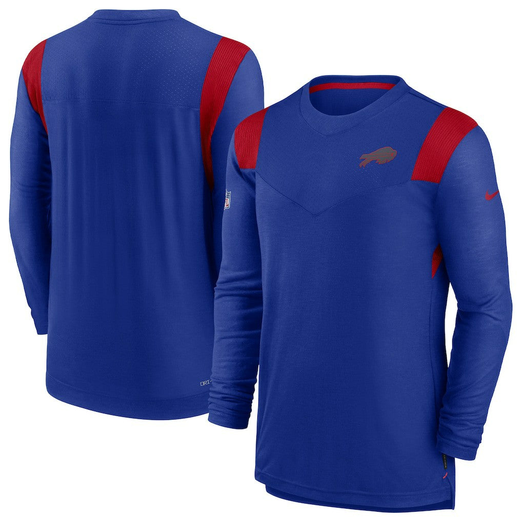 NFL Buffalo Bills Sideline Tonal Logo Performance Player Long Sleeve T-Shirt